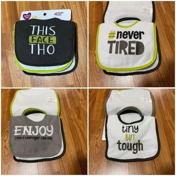 Other - New 4 pack baby bibs memes